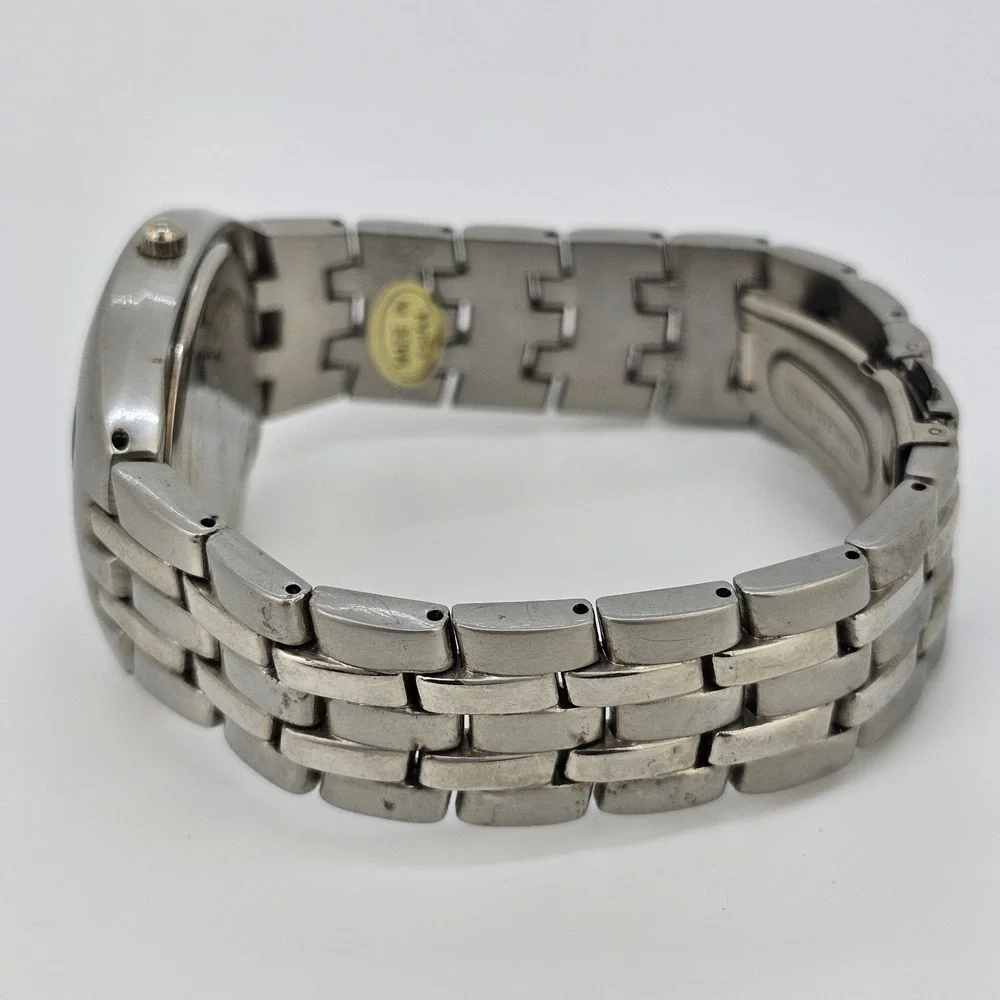 Fred Belay Men's Watch 37MM White‎ Dial Gray Bracelet Band 7.5